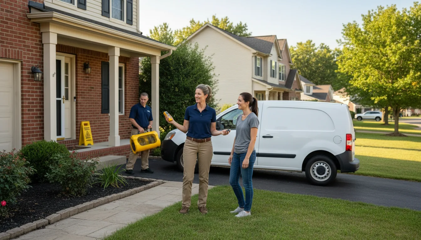 Residential water damage restoration in Imperial, PA